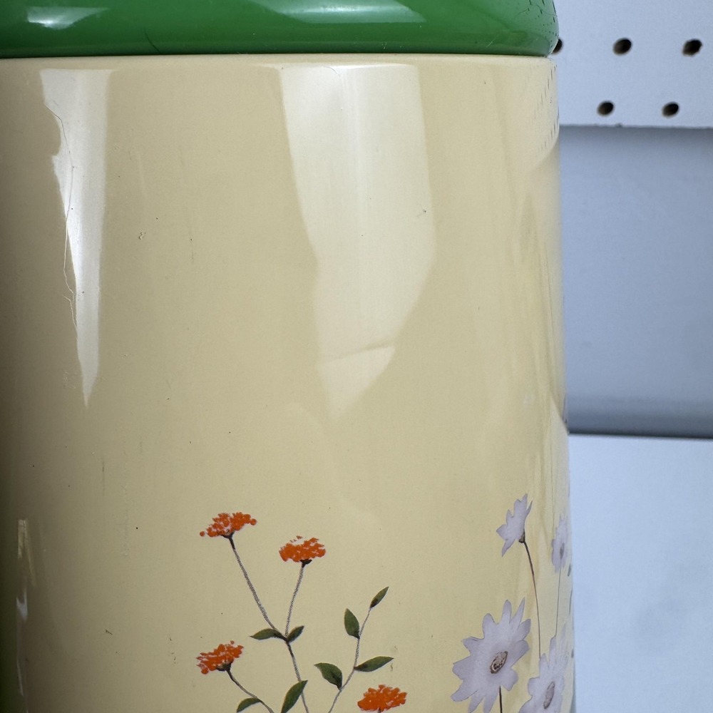 Vintage Interpur‎ Floral Vacuum Flask Beige Green Insulated Thermos Carafe - Picture 9 of 15